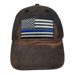 American Flag Honor Heroism Slideback Hat Black OSFA Patriotic Eagle Emblems